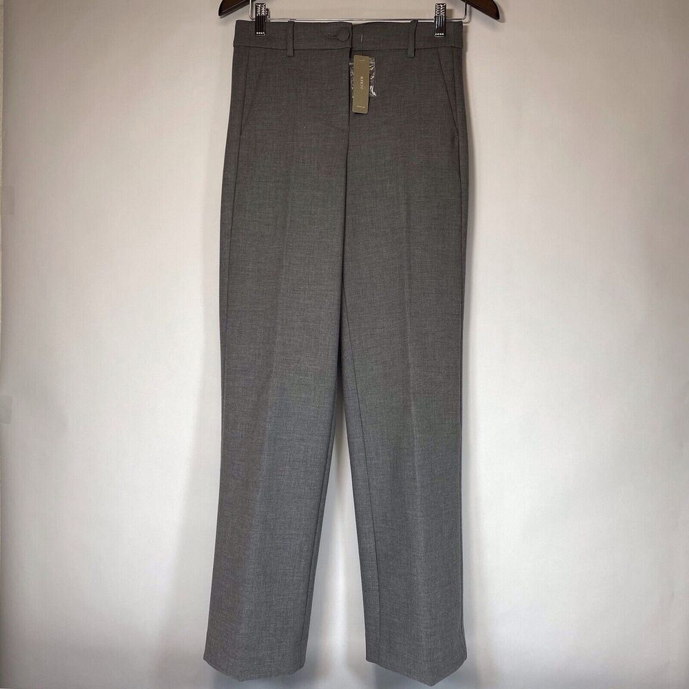 NWT J.Crew Peyton Pants Size 2 Gray Wide Leg Four-Season Stretch Full Length